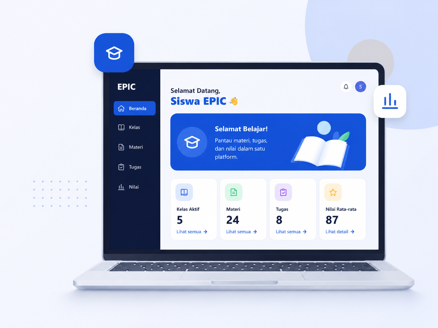 EPIC LMS Dashboard Illustration